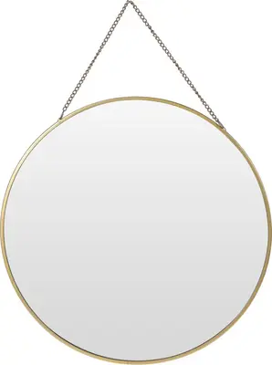 Spiegel ronde vorm met ketting - afbeelding 2