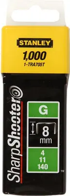 Stanley nieten Type G 8mm 1000st