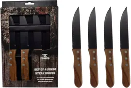 Steakmessenset 4-delig matzwart 25cm