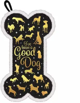 Stocking Bone Good Dog Black - afbeelding 1