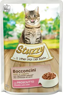 Stuzzy Chunks kattenvoer ham 85g