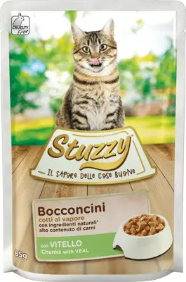 Stuzzy Chunks kattenvoer kalf 85g