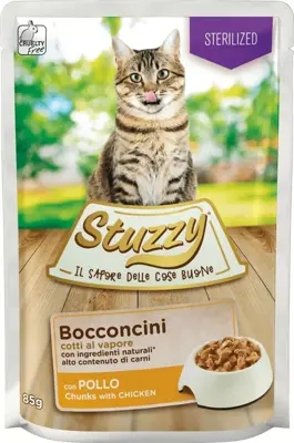 Stuzzy Chunks Sterilised kattenvoer kip 85g