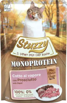 Stuzzy graanvrij kattenvoer monoprotein ham 85g