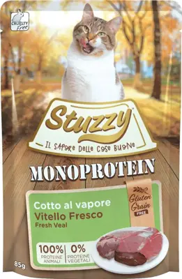 Stuzzy graanvrij kattenvoer monoprotein kalf 85g