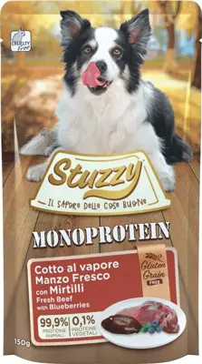 Stuzzy Hond Grainfree Monoprotein rund bosbessen 150g