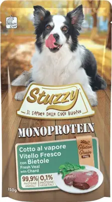 Stuzzy Hond Monoprotein gv kalf snijbiet 150g