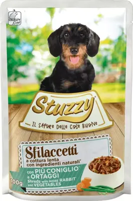 Stuzzy Hond Shreds konijn groente 100g