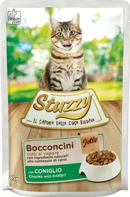 Stuzzy kat chunks konijn 85g