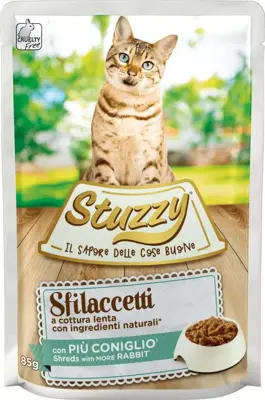 Stuzzy kat sfilaccetti konijn 85gr