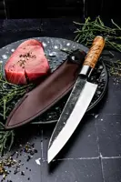 Style de Vie koksmes met lederen beschermhoes - afbeelding 2