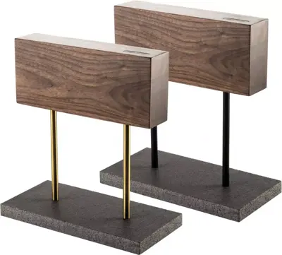 Style de Vie Magnetisch messenblok walnoot met voet - afbeelding 1