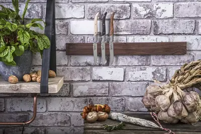 Style de Vie Magnetisch messenrek 50cm walnoot - afbeelding 2