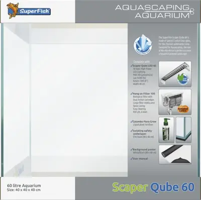 Superfish aquarium Scaper Qube 60l