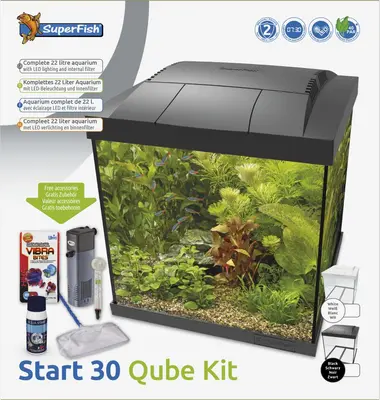 Superfish Aquarium start 30 qube kit zwart 1Stuk