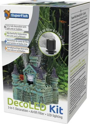 Superfish Aquariumdecoratie led set kasteel 1Stuk