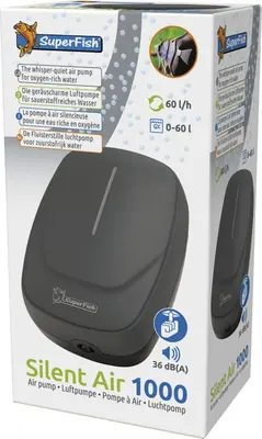 Superfish Aquariumluchtpomp silent air 1000 1Stuk