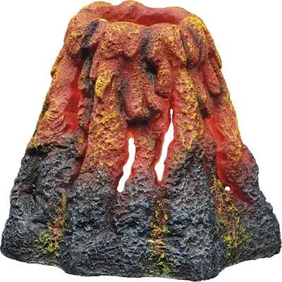 Superfish verlichte aquariumdecoratie vulkaan 14 x 10,2cm