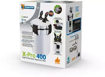 Superfish X Pro aquarium buitenfilter 400L/u, tot 100L aquarium - afbeelding 1