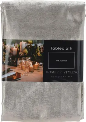 Tafelkleed zijde 145x250cm gou
