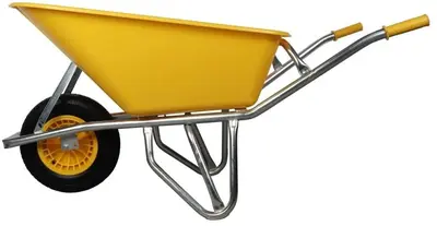 Talen Tools Professionele Kruiwagen – Geel – 100 liter – Verzinkt – Anti-lek - afbeelding 2