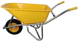 Talen Tools Professionele Kruiwagen – Geel – 100 liter – Verzinkt – Anti-lek - afbeelding 1