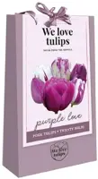Tas We Love Tulips, Purple Love met 20 tulpenbollen - afbeelding 2