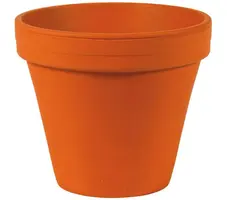 Terraliet bloempot 10x10cm terracotta - afbeelding 1