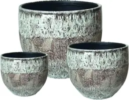 Terraliet bloempot 17x16cm goud - afbeelding 1