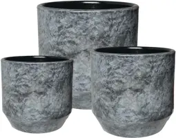 Terraliet bloempot 18x16cm grijs - afbeelding 1
