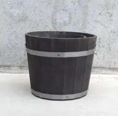 Terraliet bloempot 20x17cm donkerbruin - afbeelding 1