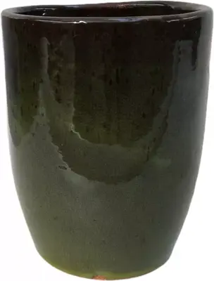 Terraliet bloempot 20x26cm jade zwart - afbeelding 1
