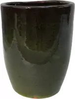 Terraliet bloempot 20x26cm jade zwart - afbeelding 1