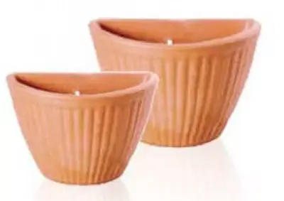 Terraliet bloempot 25x17cm terracotta - afbeelding 1