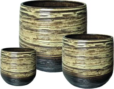 Terraliet bloempot 30x26cm ocher