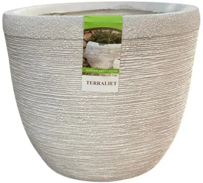 Terraliet bloempot 35x0cm wit - afbeelding 2