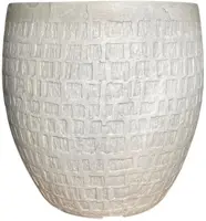 Terraliet bloempot 44x0cm wit - afbeelding 2