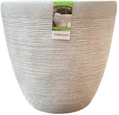 Terraliet bloempot 44x0cm wit - afbeelding 1