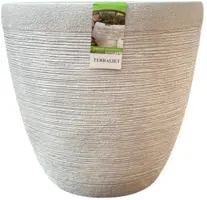 Terraliet bloempot 44x0cm wit - afbeelding 1