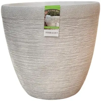 Terraliet bloempot 44x0cm wit - afbeelding 2