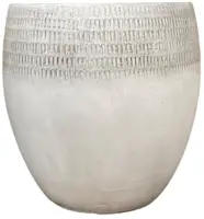 Terraliet Egg pot Ø44cm wit - afbeelding 2