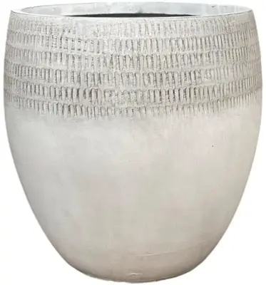 Terraliet Egg pot Ø44cm wit - afbeelding 1