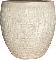 Terraliet Egg pot stockholm Ø44 cm Wit - afbeelding 1