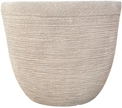 Terraliet Keramische Buitenpot Rond Laag 35cm wit - afbeelding 3