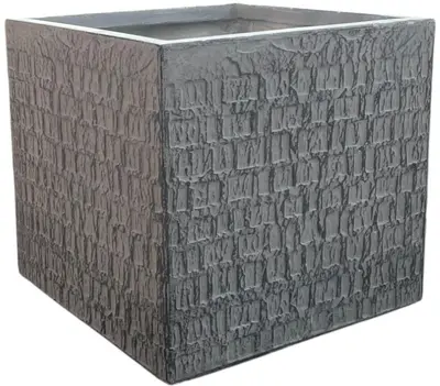 Terraliet Plantenbak Kubus Stockholm H35cm Donkergrijs - afbeelding 2