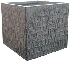 Terraliet Plantenbak Kubus Stockholm H35cm Donkergrijs - afbeelding 2