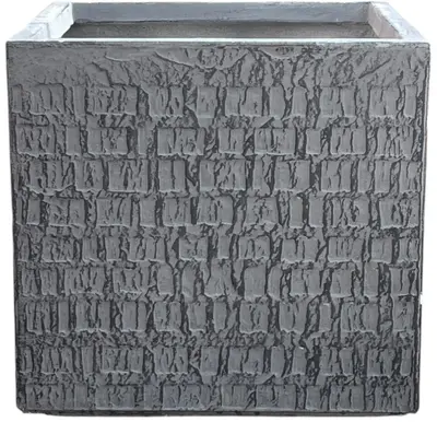 Terraliet Plantenbak Kubus Stockholm H35cm Donkergrijs - afbeelding 1