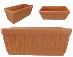 Terraliet Plantenbak Terracotta Floreira 39x19x17 cm - afbeelding 1