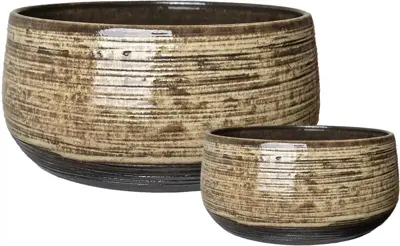 Terraliet schaal keramiek 20x9cm oker
