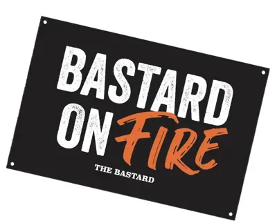 The bastard man cave plate 'bastard on fire' - afbeelding 1